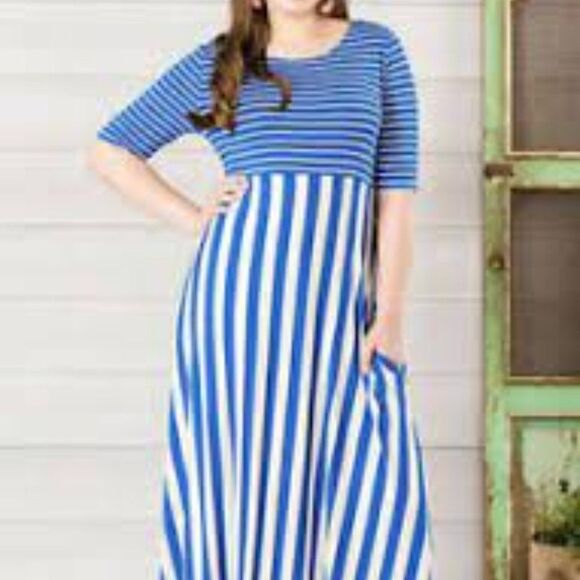Matilda Jane The Road Ahead Elbow-Sleeve Maxi Dress - Picture 1 of 6